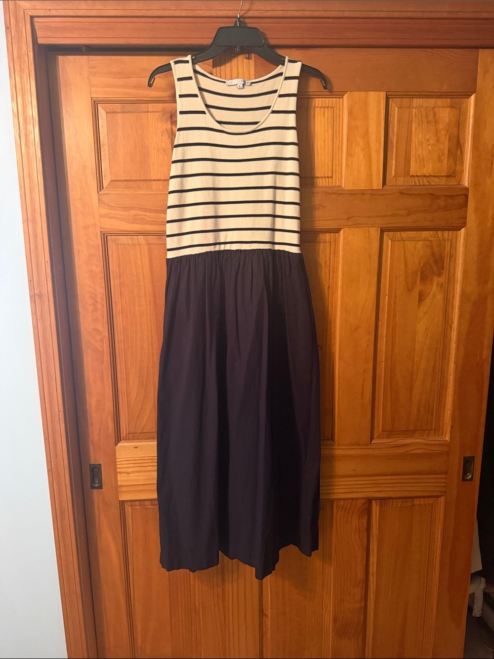 Baltic Born Cream & Navy Striped Tank Maxi with Navy Skirt